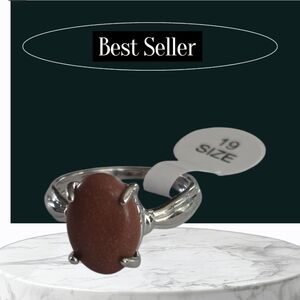 SUNSTONE GLIMMER NEW QUALITY STAINLESS STEEL SILVER FOREVER WEAR SIZE 9 RING